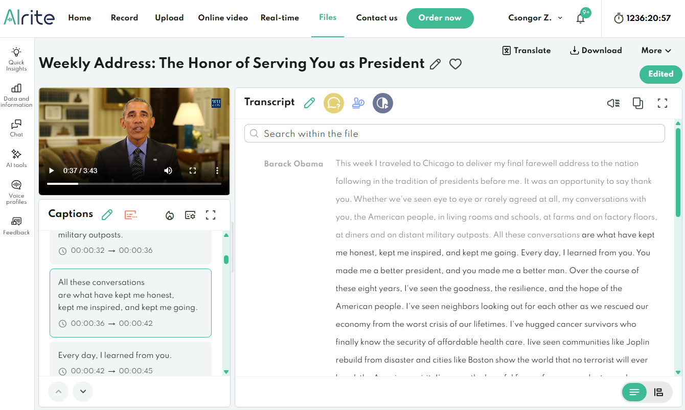 Screenshot of Alrite