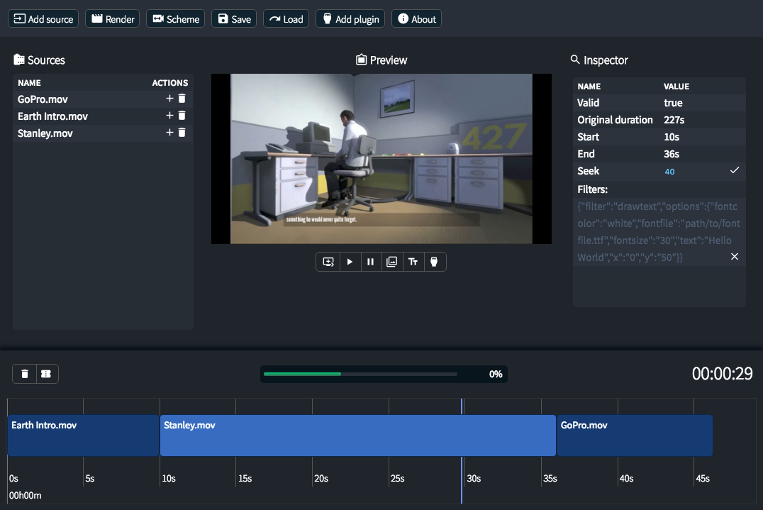 Screenshot of fwf